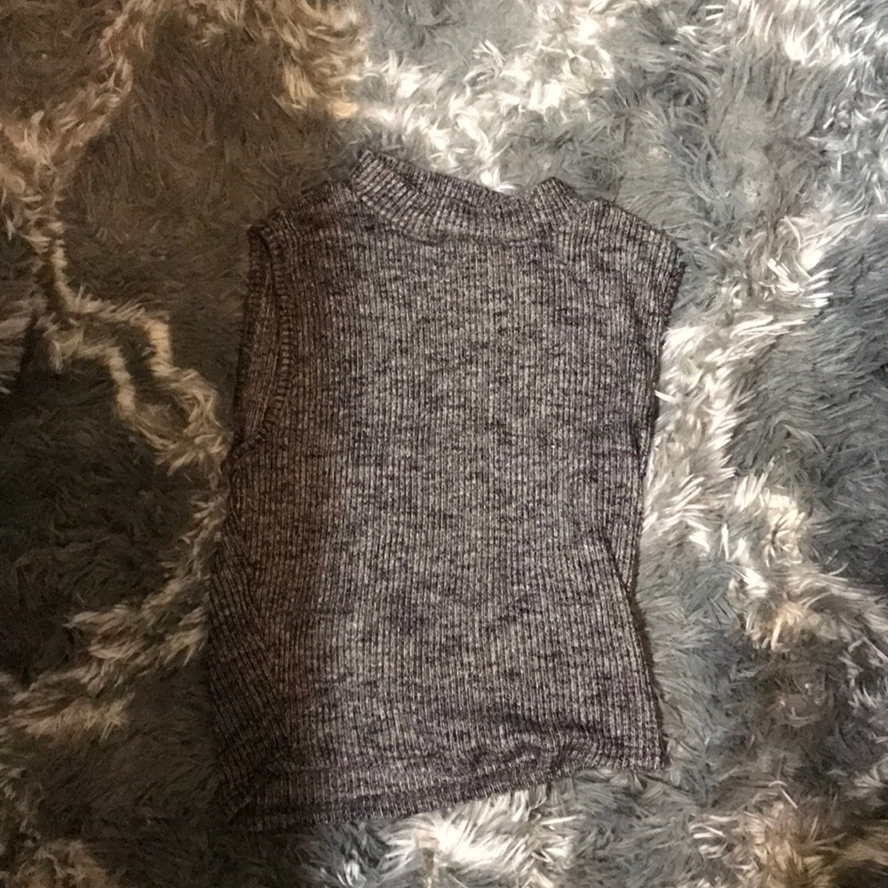 Grey high neck top